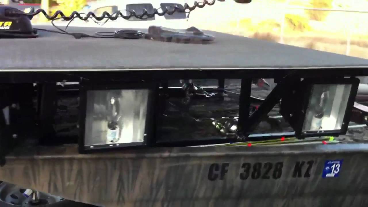 Self-Built Bow Fishing Deck and Lights Setup - YouTube