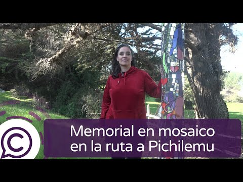 Artista crea un memorial en mosaico en la ruta a Pichilemu