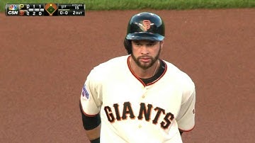 PIT@SF: Belt drives in two with 1st-inning double