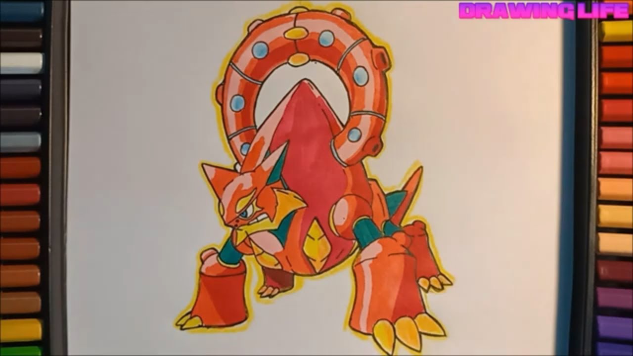 Vẽ Pokemon Volkenion Siêu Máy Móc-Pokemon Xyz | Pokemon