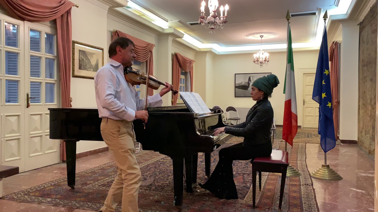 Dino De Palma & Gianna Fratta at the Italian Ambassador's Residence in Tehran