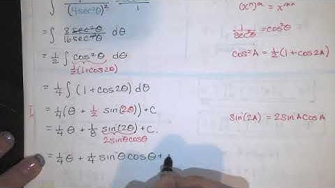Section 8.4 Prob. 13 - Antidifferentiate using trigonometric substitution.  - Tangent Substitution