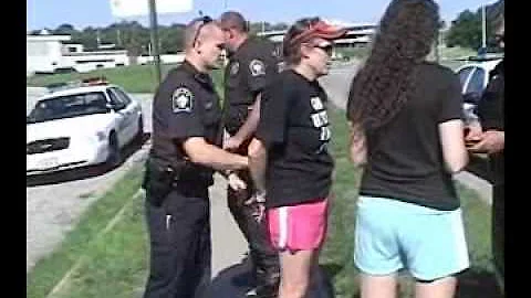 Shirley Phelps-Roper arrested at WBC picket of sol...