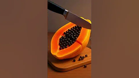 Cutting glass fruits Papaya #ASMR #ai #aiart #asmrsounds #asmr #aiasmr #satisfyingvideo