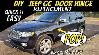 DIY wk2 Jeep door hinge replacement, quick and easy! (also most Dodge cars)