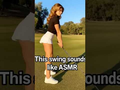 This swing sounds like ASMR 😴 #funny #shorts #reels #golf #girl #asmr