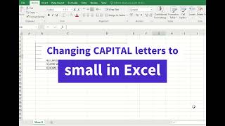 How to change Capital letter to Small letter in MS Excel (Lower Case/Upper Case) shortvideo excel