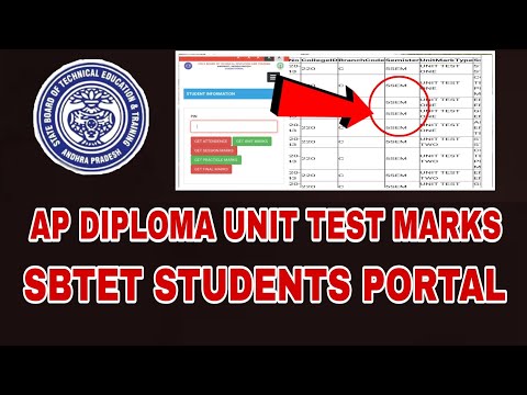 AP DIPLOMA C16 UNIT TEST MARKS CHECK NOW | SBTET STUDENT PORTAL 2021