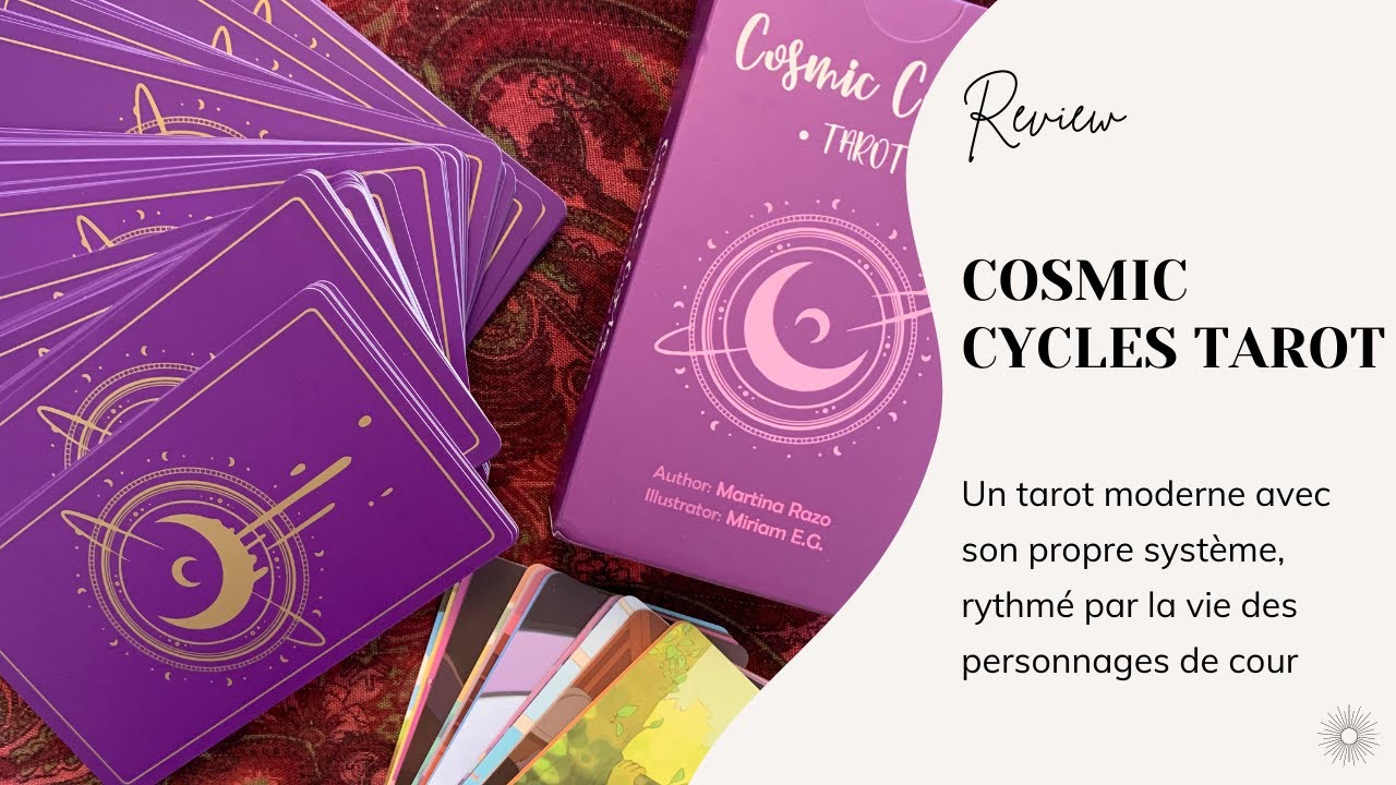 Tarot Des Cycles Cosmiques – 78 Cartes – Jeu De Divination – Livret PDF Inclus – Anglais – Taille 10,3×6 Cm