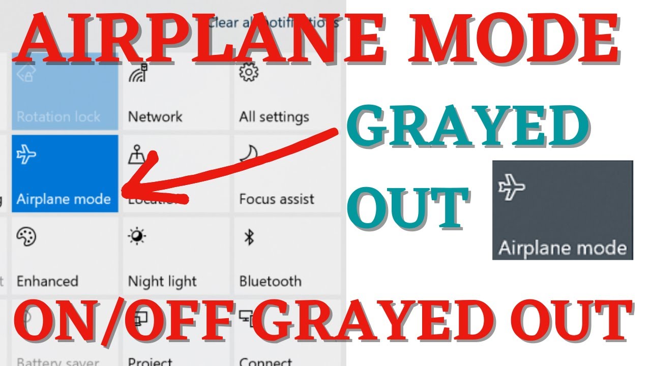 Can t turn off airplane mode windows 10 youtube
