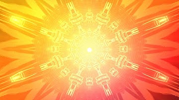 Fly in Moving Hexagon Rainbow Glowing Neon Lights Tunnel Corridor 4K DJ Visuals Loop Background