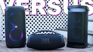 JBL Boombox 3 Vs JBL Partybox 110 Vs Sony XP500