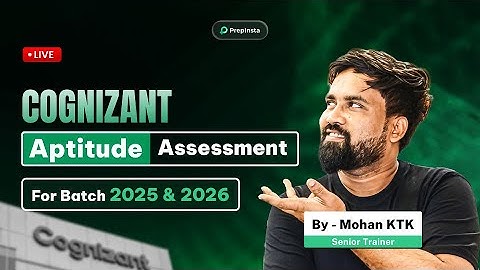 Cognizant Hiring 2025/2026 – Quant Aptitude + Gamified Questions | Live Prep