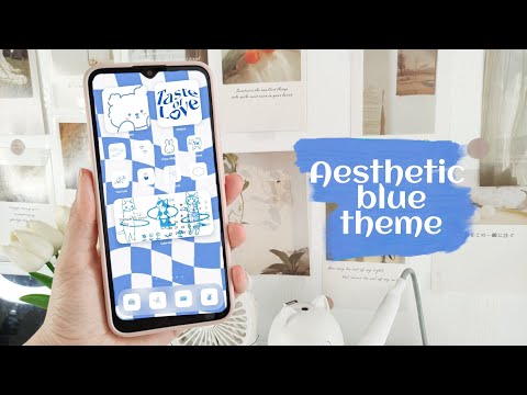 ios 15 on android / make your phone aesthetic - Cute blue theme