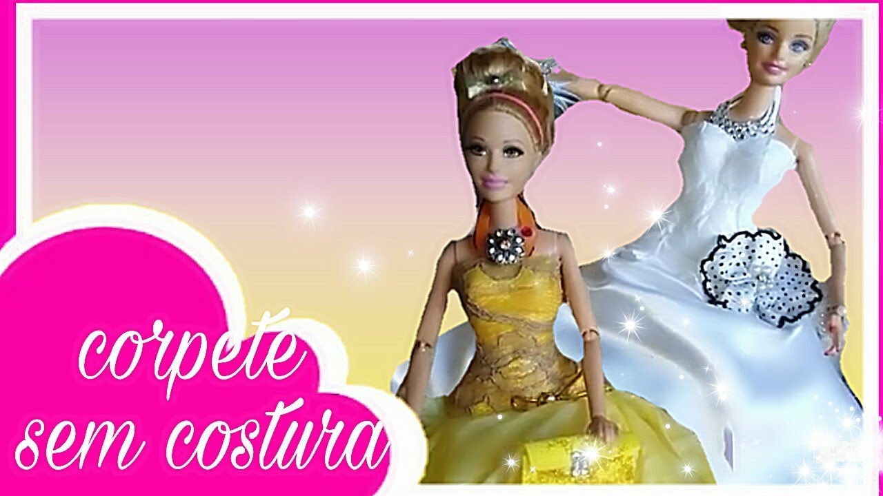 COMO FAZER UM VESTIDO DE NOIVA SEM COSTURA PARA BARBIE*