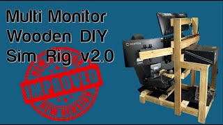 UPDATED V2 DIY Wood Sim Rig - Multi Monitor, Direct Drive Wheel, Load Cell Pedals with Build Guide
