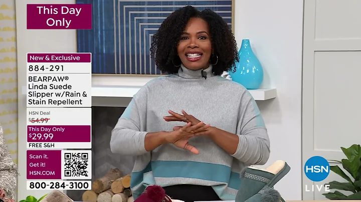 BEARPAW Linda Suede Slipper with Rain   Stain Repellent