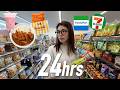 Eating Only Japanese Convenience Store Food for 24 Hours 🇯🇵 | Stress-Relief Cheat Day