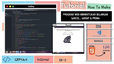 PROGRAM WEB MENENTUKAN BILANGAN GANJIL GENAP & PRIMA || HTM#1