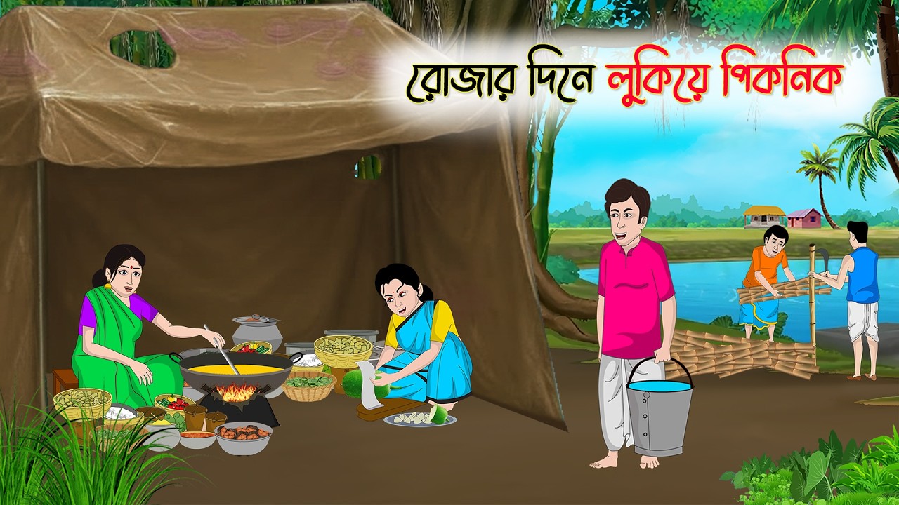 রোজার দিনে লুকিয়ে পিকনিক | Bangla Moral Story | Bangla Cartoon | Rupkothar Golpo