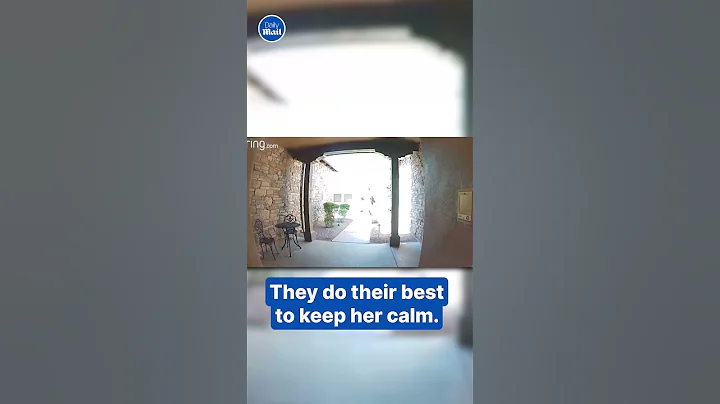 Girl talks to neighbor on Ring video doorbell after running away from a bobcat 😳