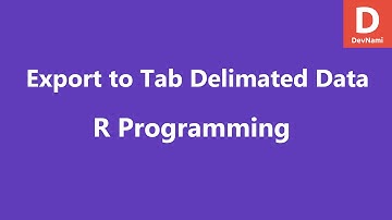 R Programming Export to Tab delimated Text File