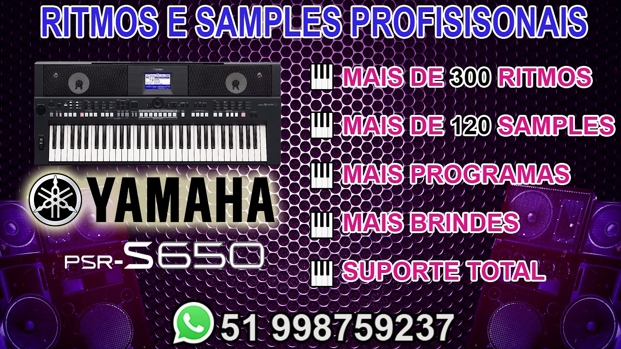 Ritmos e Samples  Profissionais  para o  Teclado Yamaha psr s650
