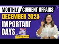 Monthly Current Affairs December 2025 | Important Days with Memory Tricks