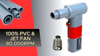 HOW TO MAKE Powerful Handheld Fan with JetFan 80.000RPM from PVC | VNB Creative