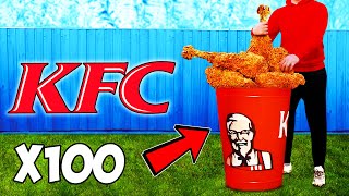 Riesiger KFC Eimer | Wie man den weltgrößten selbstgemachten KFC Trommelstock aus Strauß herstellt