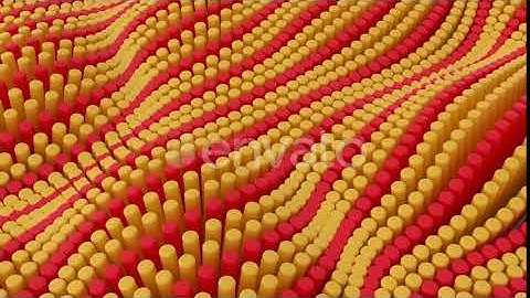 Abstract red orange lines background with cylinders | Motion Graphics - Envato elements