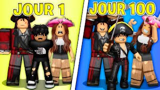 100 JOUR DANS UNE FAMILLE PIRATE BROOKHAVEN, ROBLOX