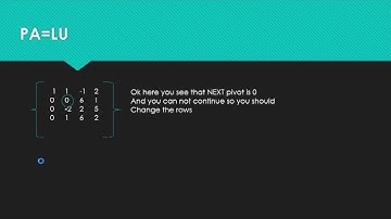 LU Factorization with permutation matrix
