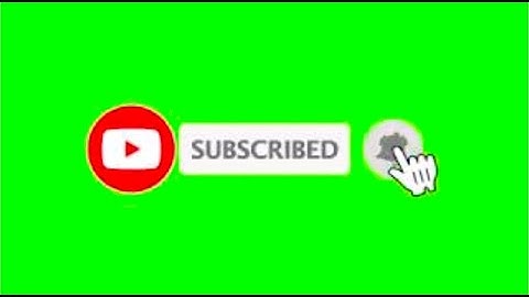 Youtube Animated Green screen Subscribe button with bell icon sound tan tan /click subscribe button