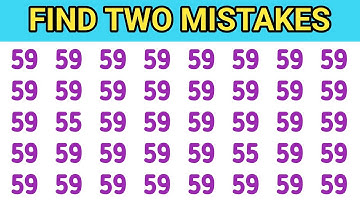 Test Your Observation Skills - Find Two  Different Before Time Out [Numbers and Letters Edition]