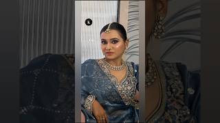 Perfect Bridal Transformation! ✨ Teal Lehenga & Glowing Makeup 😍 #shorts
