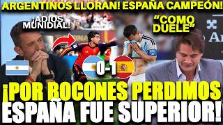 ¡ARGENTINOS DESTROZADOS! LA PRENSA SE QUIEBRA EN VIVO Y LLORA TRAS PERDER ANTE ESPAÑA