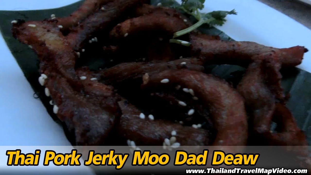 Thai Pork Jerky Moo Dad Deaw Review Thailand รีวิว หมูแดดเดียวทอด Thai