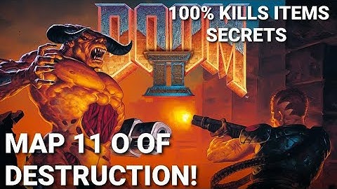 Doom 2 PS1 MAP 11 O Of Destruction UV Playthrough 100% Kills Items Secrets