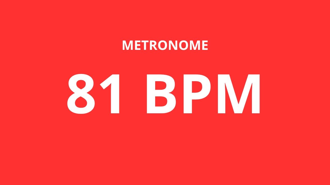 81 BPM - Metronome - YouTube