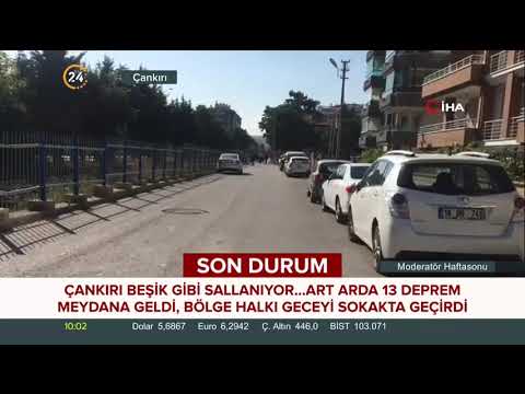 Çankırı'da art arda yaşanan 13 deprem vatandaşın geceyi sokakta geçirmesine sebep oldu