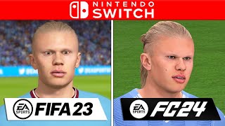 FIFA 23 vs FC 24 | Nintendo Switch Comparison  (FPS + Graphics)