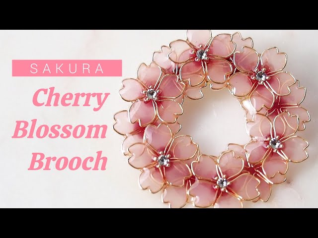 【UVレジン】桜で癒しを。さくらのブローチ/DIY/Making a Cherry blossom Broach