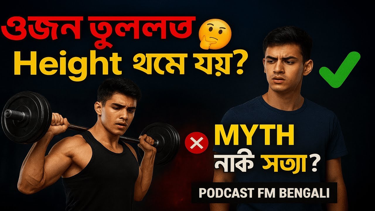🏋️‍♂️ Heavy Weightlifting কি Height Growth আটকায়? 🤔 | সত্য নাকি শুধু Myth? | PODCAST FM BENGALI