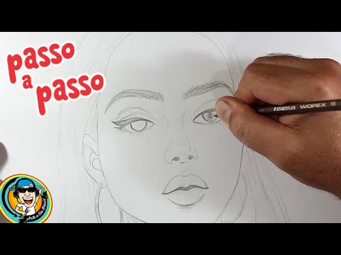 como desenhar rosto feminino de frente passo a passo  Desenho rosto  feminino, Desenhos de rostos, Desenho de cabelo feminino