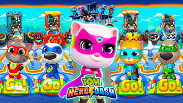 Talking Tom Hero Dash - Discover All The Heroes - Full Hero VS All BOSSES