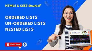 HTML5 & CSS3 Course[4K] - 9 | Lists, Ordered, UnOrdered and Nested | తెలుగులో