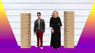Information How Much Taller - Bruno Mars vs Adele! Update