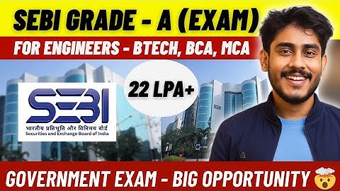 SEBI Grade A IT Officer | Government Exam Opportunity For BTECH Graduates | #governmentjobs #btech