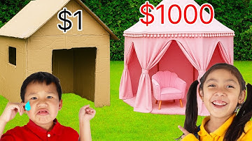 Maddie Wendy & Kaden Rainy Day Cardboard Camping Adventure